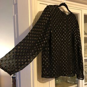 Black and gold blouse size XXL